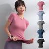 Women's Slim Fit Yoga & Gym T-Shirt - Short Sleeve Summer Activewear