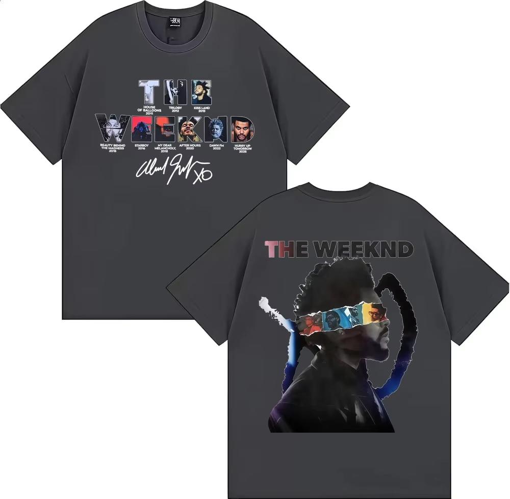 2026  The Weeknd After Hours Til Dawn Европейский Тур 2026 Футболки Мужская Одежда Мода Хип-Хоп Стиль Футболка Хлопковая Футболка