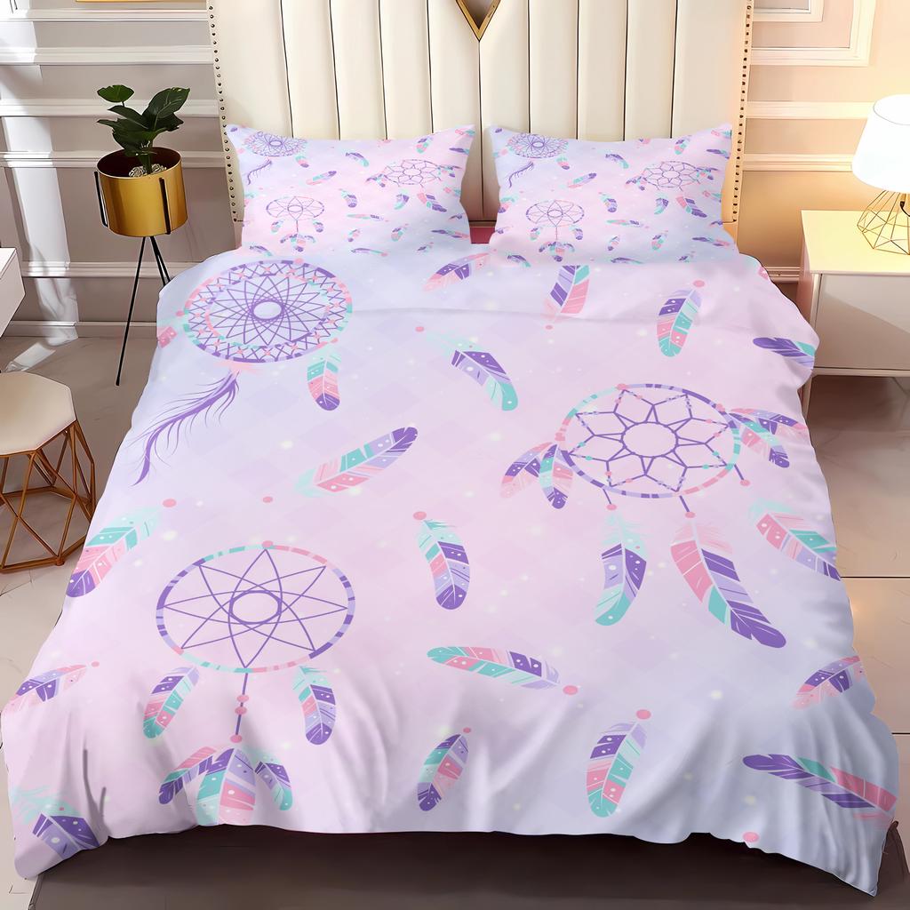 Dream Feather Dreamcatcher Duvet Cover Set Bedding Romantic Style Bedding Double King Size 3d Children's Bedding Set