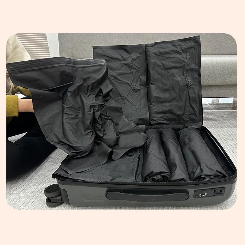 Многоразовые вакуумные пакеты для ручной вакуумации для путешествий, водонепроницаемый вакуумный компрессионный пакет, вакуумный пакет для хранения одежды в багаже и гардеробе