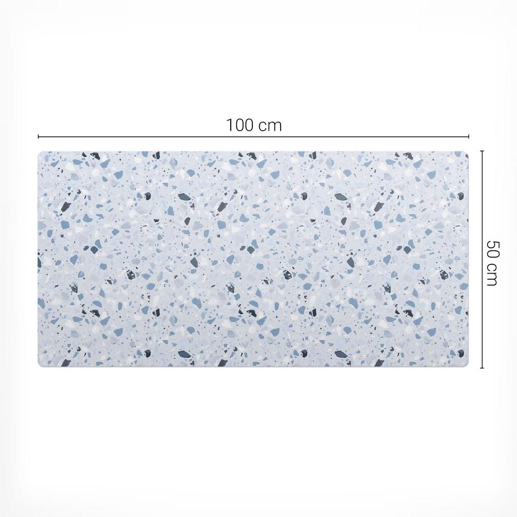 Podkładka Na Biurko Pod Klawiaturę I Akcesoria Mozaika Terrazzo 100X50 Cm