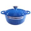 Горшок Кокот Круглый Марсель Синий 20 Le Creuset/Двуручный 21177-20см (Серебряная ручка) [Элемент]