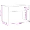LED Vanity Table Set 2 pcs Black Oak Effect Particleboard