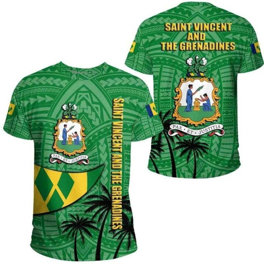 National Pride Polo Shirt with Saint Vincent and the Grenadines Emblem
