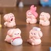 Розовая Красавица Свинка Миниатюрная Фигурка Животного Украшение для Украшения Приборной Панели Автомобиля и Декора Рабочего Стола Дома/Офиса