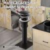 Bathroom Plastic Matte Black Chrome Plated Push Pop-Up Drain Stopper Contemporary Design Shape Screw Connection for Vessel Sink