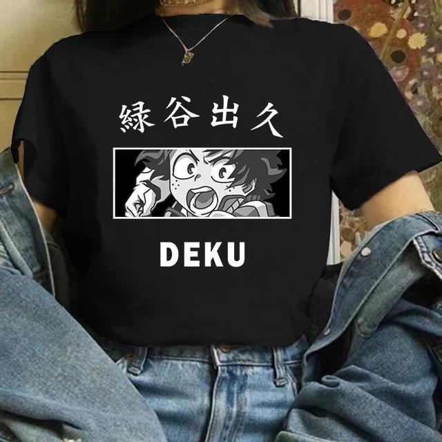 Манга Милый Моя Геройская Академия Аниме Футболка Женская Boku No Hero Academia Футболка Бакуго Химико Тога Футболки Аниме Деку Футболка