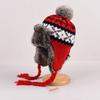 Knitted Lei Feng Cap Female Winter Cute Warm Ear Protection Hat Male Cold Thickened Plush Wool Cap