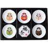 Small Plate Set W9 X D9 X Fukuraku Daruma Small Plate Set Porcelain Mino Ware Made In Japan Ale-net H1.6cm