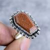 Red Sunstone Gemstone Handmade 925 Sterling Silver Jewelry Ring Size 8.5 M-2586