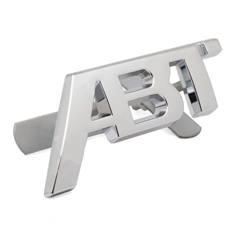 3D металлический логотип ABT, передняя решетка, боковое крыло, значок, багажник, багажник, эмблема, наклейка на автомобиль для Golf Passat Jetta Touareg Tiguan Polo A3 A4 A5 A6 Q3 Q5 Q7 TT