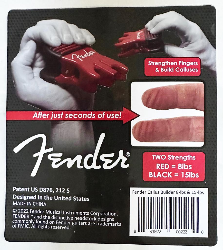 Fender Средство для наращивания мозолей и укрепления пальцев 8 и 15 черного цвета Для тех, кто играет на струнных инструментах (Красные фунты. фунтов.) – (гитара, бас, скрипка и т. д.)