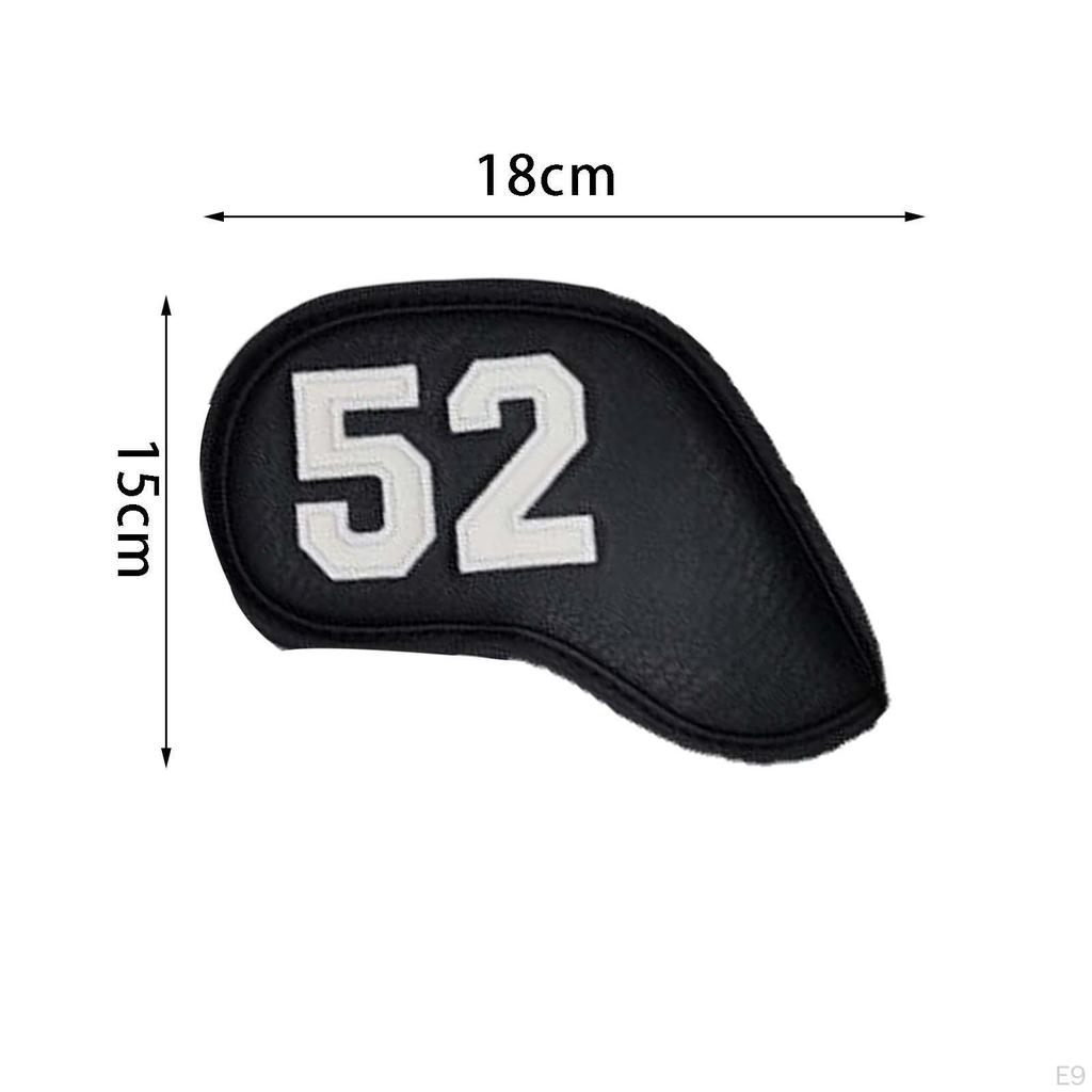7 Pieces PU Golf Club Headcovers Identification Number Embroidery Dustproof Thick Durable Head