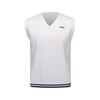 Li Ning Badminton Series Fashion Simple Pullover Knit Sweater Unisex Tops White AMVU045-2