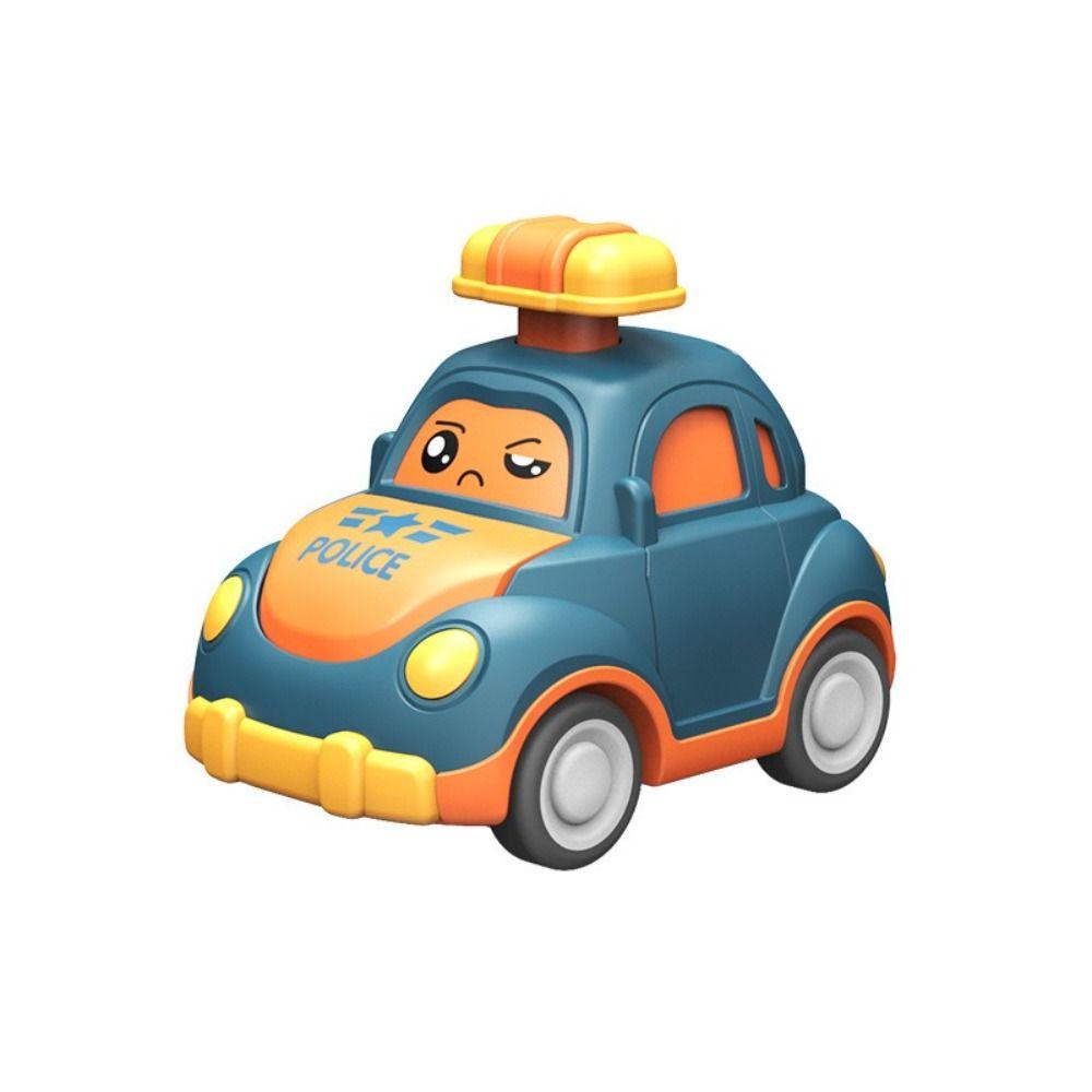 Plastic Mini Press Go Vehicles Mini Size Inertia Pull Back Cars Crawling Toys Early Education