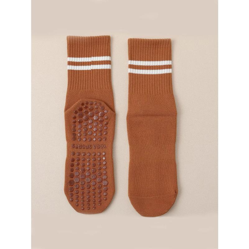 1 Pair of Yoga Socks Womens Mid Length Socks Spring and Autumn Fitness Socks Anti Slip Floor Socks Active Socks