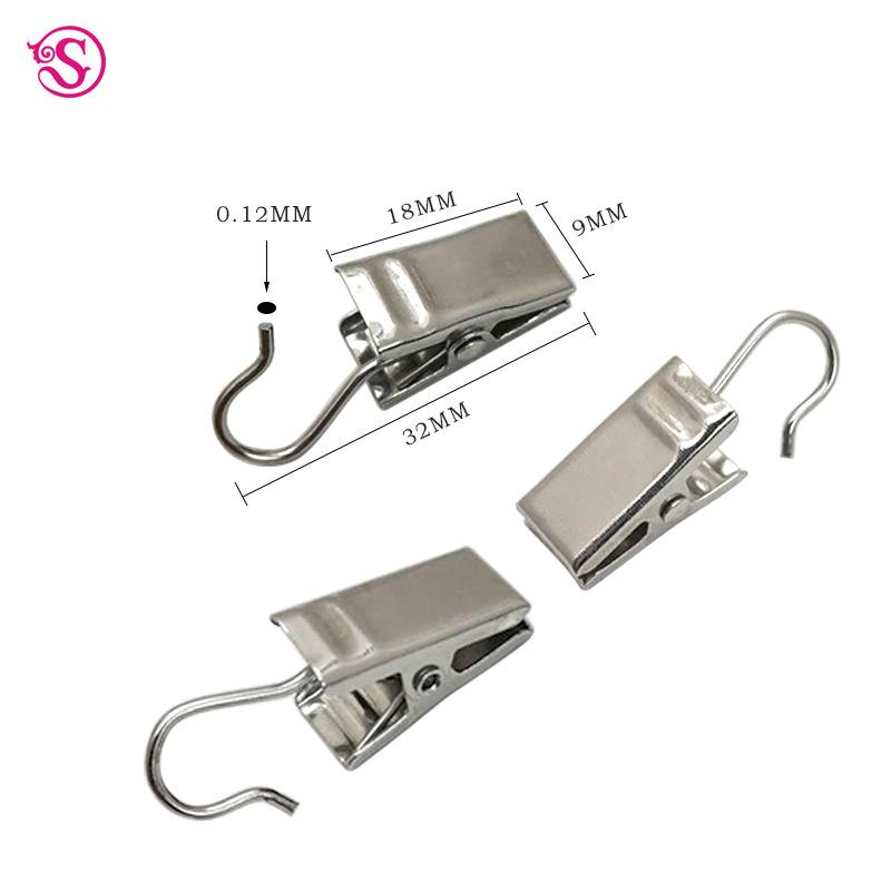 10 шт./компл. прочные и долговечные крючки для штор на окна, аксессуары для окон, прочный железный крючок для штор