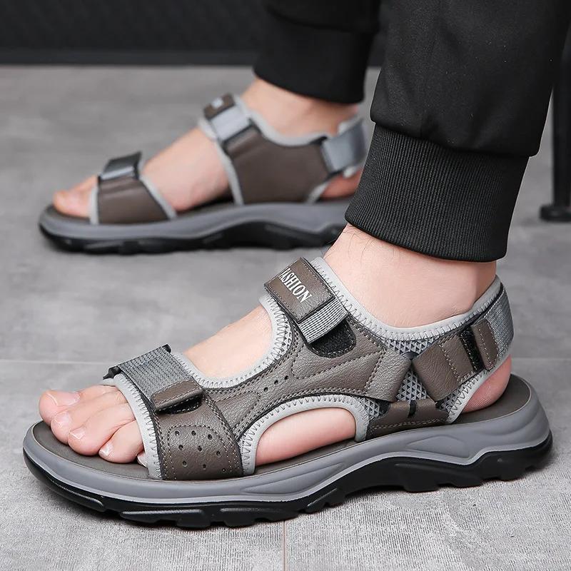 Сандалии мужские летние новые дизайнерские модные дышащие спортивные сандалии на открытом воздухе модная повседневная пляжная обувь мужская
