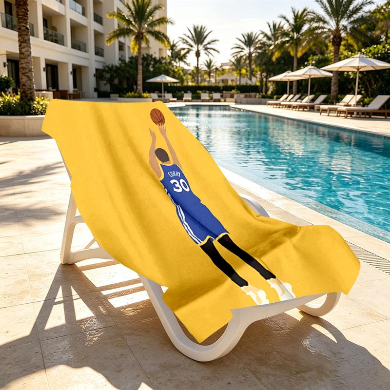 SLAM DUNK Print Beach Towel Design, Soft, Lightweight. for Home Bathroom, Spa, Pool, Yoga, Surfing, Camping, Gift for Family, Friend