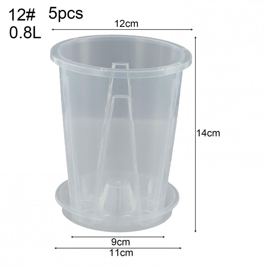 Прозрачные пластиковые горшки для рассады растений с поддоном. Необходимые инструменты для любителей растений.