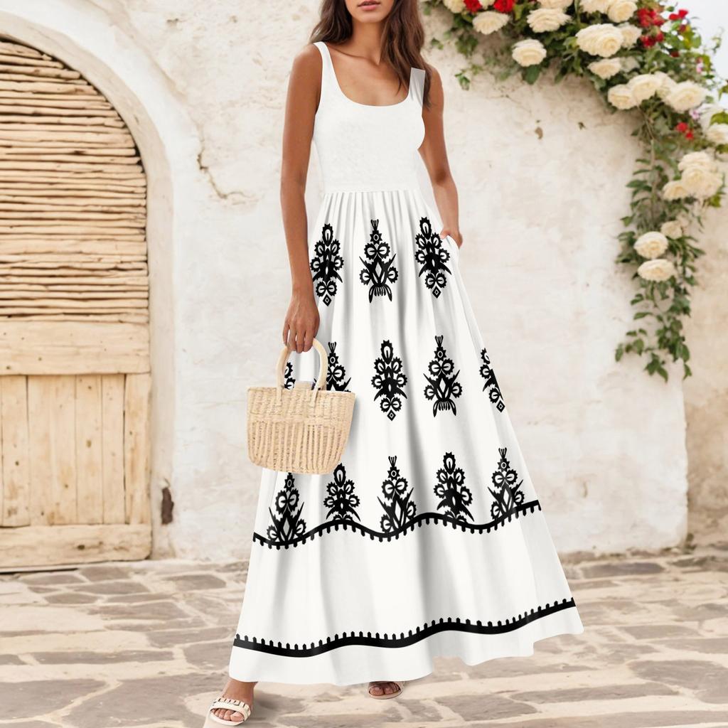 Women's Flowing Dresses Women's Summer Dresses Casual Long Dresses Cute Floral Long Dresses