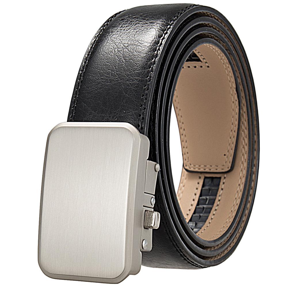 Мужской ремень с автоматической пряжкой, ремень из коровьей кожи Ly36-561686-1