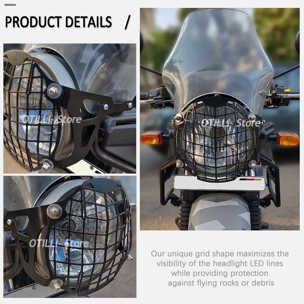 For Royal Enfield Himalayan New Motorcycle Aluminum Headlight Grille Guard Front Lamp Grill Cover Head Light Protector 2016-2021