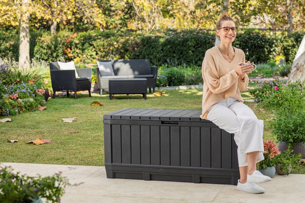 KETER Садовый ящик для хранения, сиденье 350 л