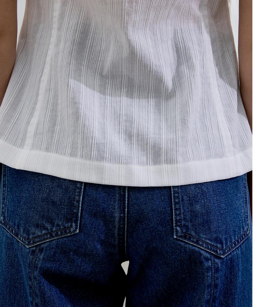 EMKM Johnny Collar Blouse_White