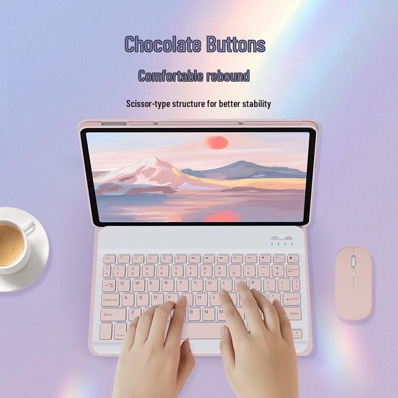 Магнитный чехол-клавиатура Bluetooth с подсветкой для Xiaomi Redmipad2 (Русский/Португальский) - Совместимо с моделью 2025 года