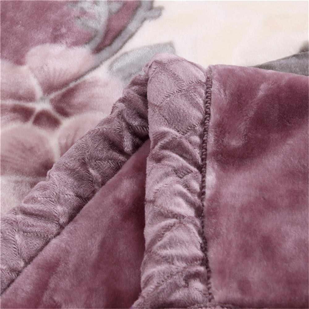 Winter Raschel Mink Blankets For Beds Double Layers Soft Warm Fluffy Thick Faux Fur Bedding Blankets 2-6Kg