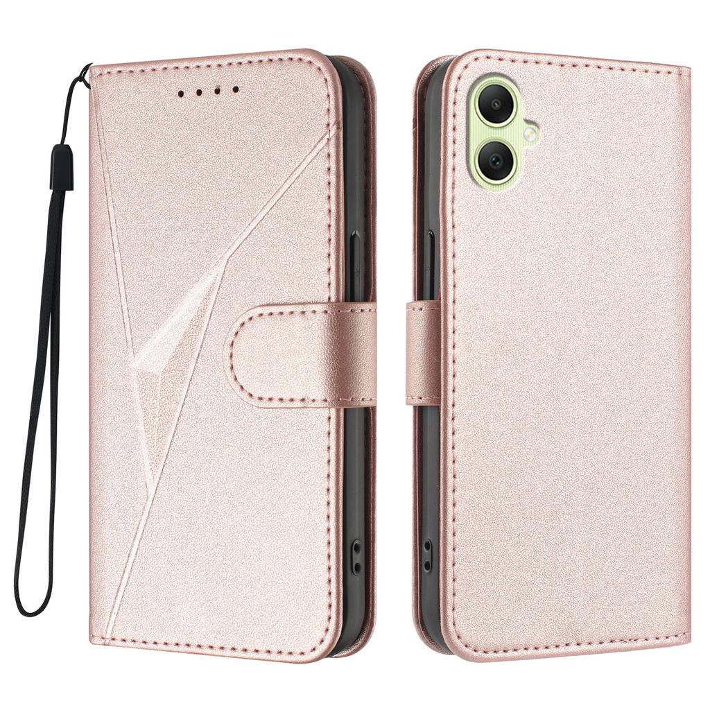 Для Samsung Galaxy A07 Чехол Кожаный чехол для телефона с треугольным тиснением и шнурком