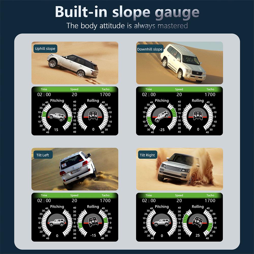 Для всех автомобилей Цифровой одометр Автомобильный HUD-дисплей Смарт F12 Автоматический дисплей Аварийная сигнализация OBD2+GPS Автомобильный монитор HUD Head Up Display 12В