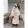 Imitation Mink Fur Hooded Jacket Women Thickened Coat Winter Plush Soft Loose Long Eco-friendly Coat Female Clothes