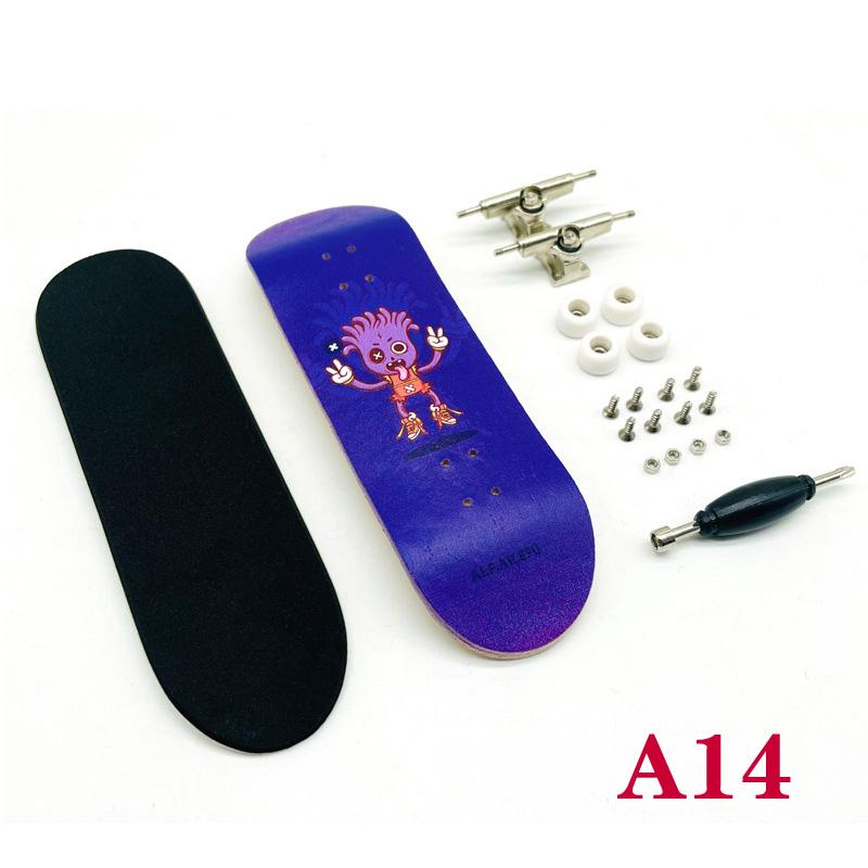 1 комплект, подшипники для скейтборда, колеса, противоскользящая накладка, кленовая древесина, мини-скейтборд с отверткой