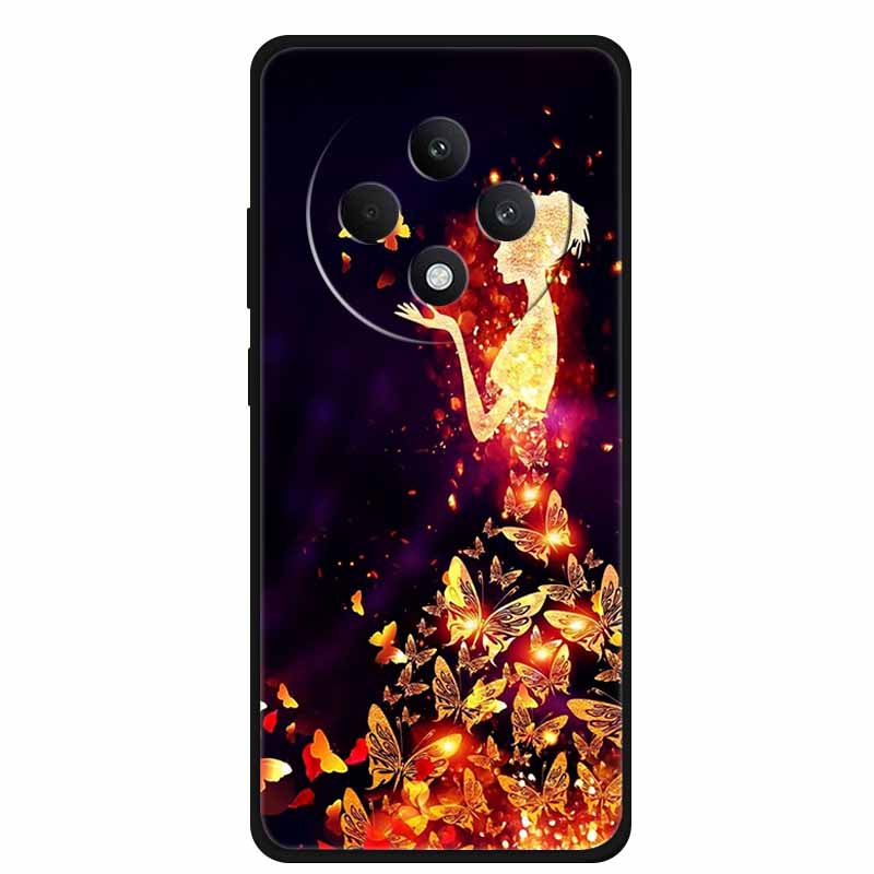 For Oppo Reno12 F 5G Case 12 F 4G Lovely Soft Silicone TPU Painted Cat Phone Cover For Oppo Reno12 FS Back Cases Fundas Bumper