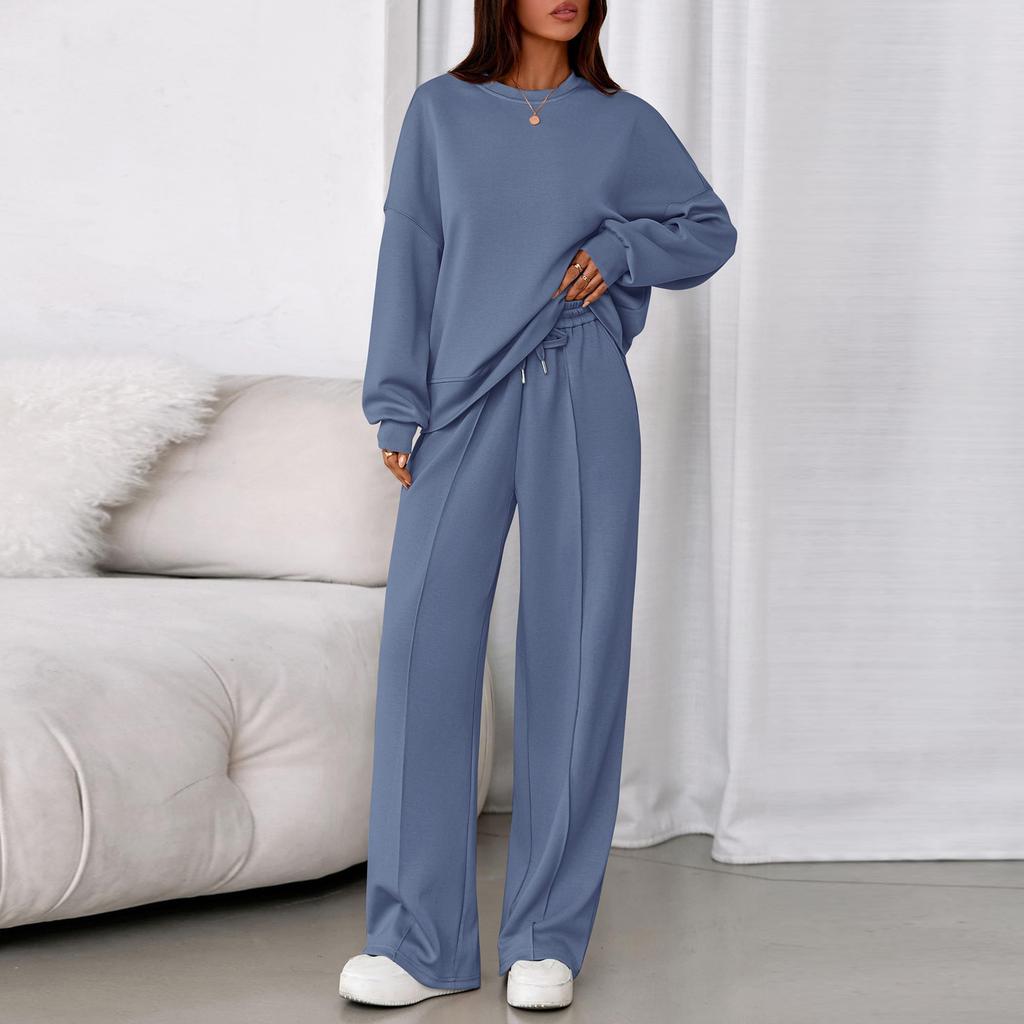 Комплекты из двух вещей для женщин, повседневные свободные рубашки с длинным рукавом и шорты на кулиске с высокой посадкой, спортивный костюм, осенние наряды