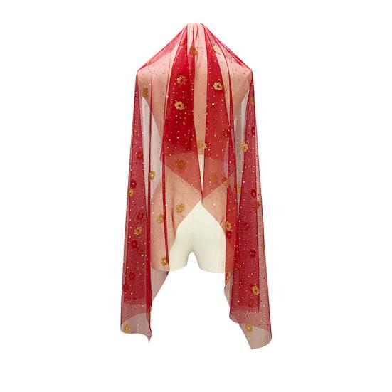 Индийский танец вуаль сетка с горячим тиснением цветы костюм реквизит взрослые дети многоразовые выступления фестивали вечеринки взрослый костюм вуаль