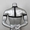 Mens Elastic Harness with Arm Band Half Body Chest Strap Halter for Rave