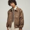 2023 Vintage Brown Distressed Leather Jacket for Men - Trendy Spring & Fall Fashion