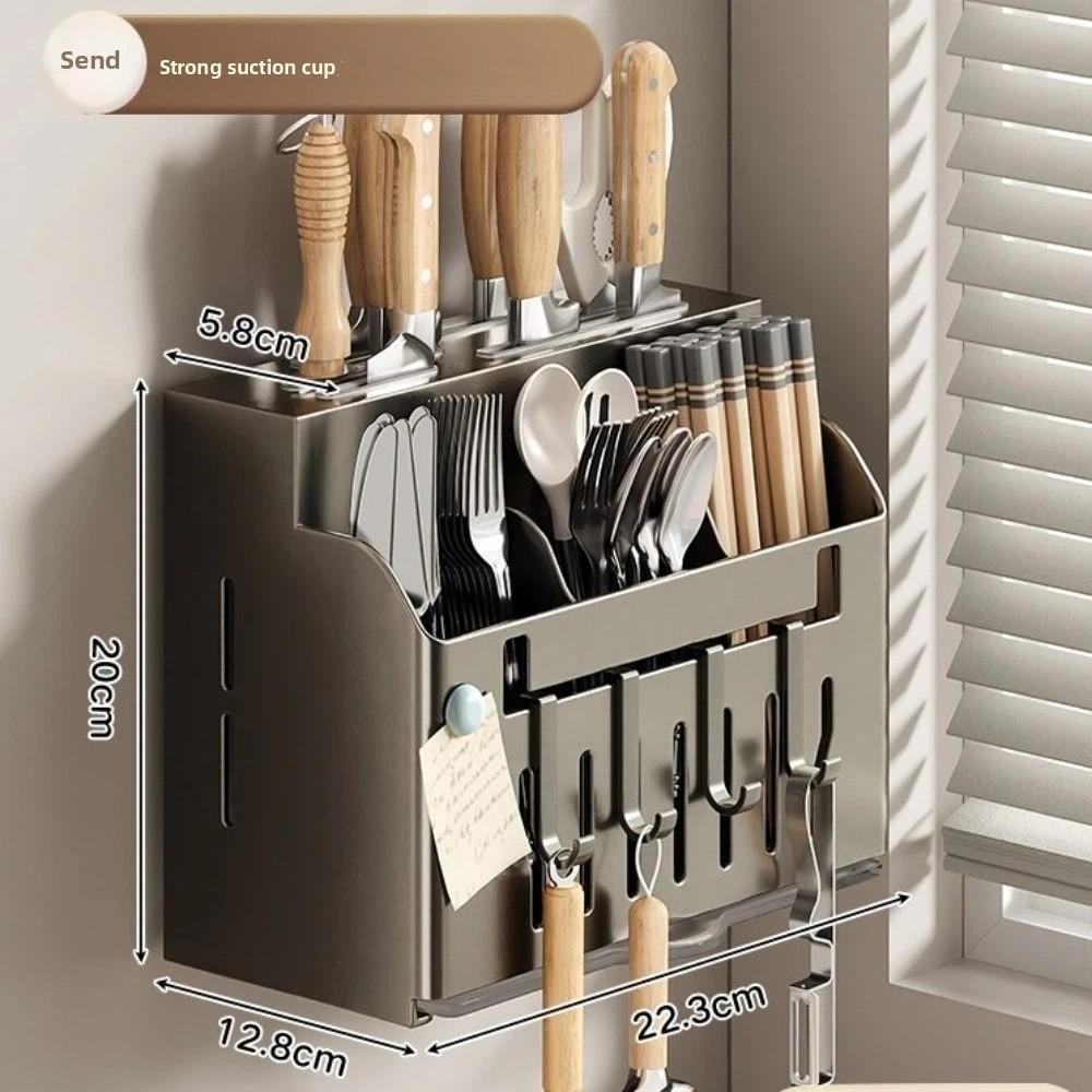 Multifunctional Kitchen Utensil Rack Wall-Mounted Draining Rack  Kitchen Accessories
