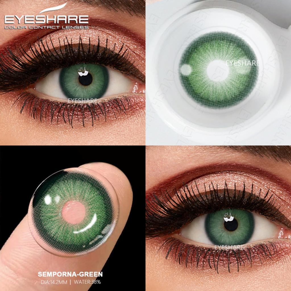 Eyeshare 2 шт = 1 пара цветных контактных линз для глаз, голубые цветные линзы, красные линзы, натуральные линзы на год 14,2 мм
