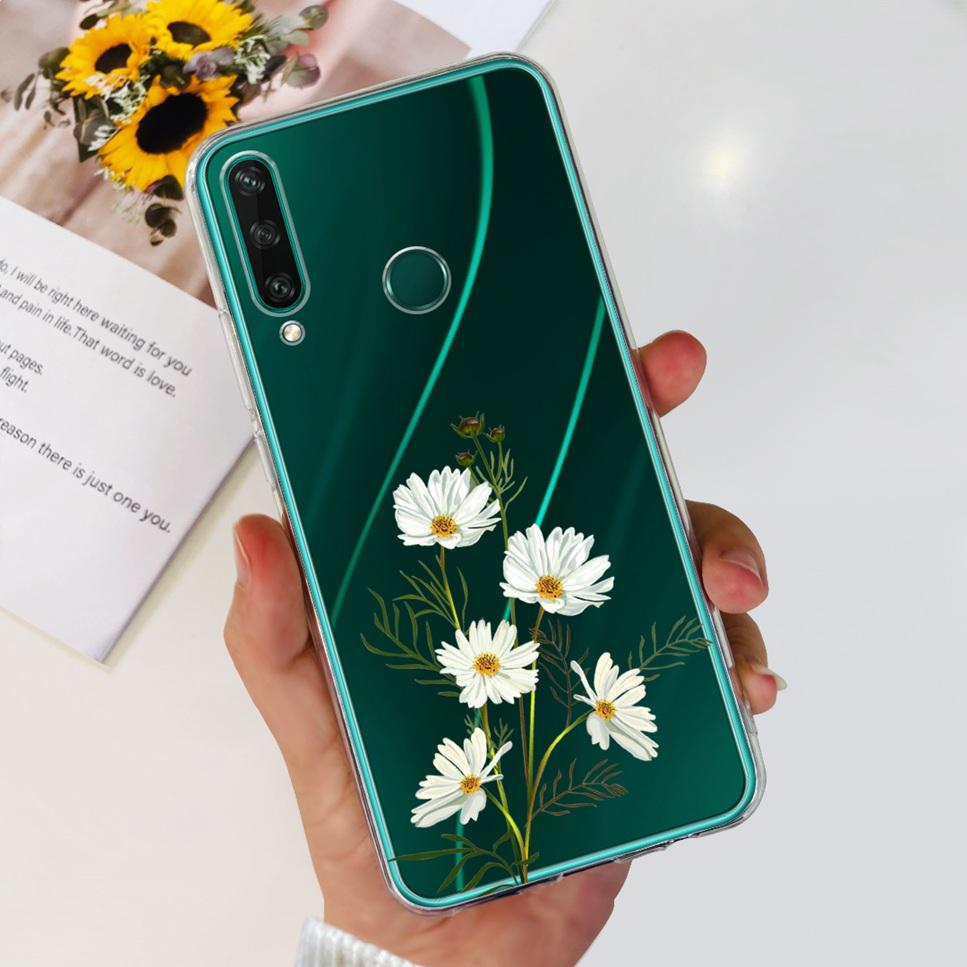New Case For Huawei Y6p MED-LX9 Luxury Flower Love TPU Soft Silicone Back Cover For Huawei Y6p Y6P 2020 Bumper Phone Case Funda