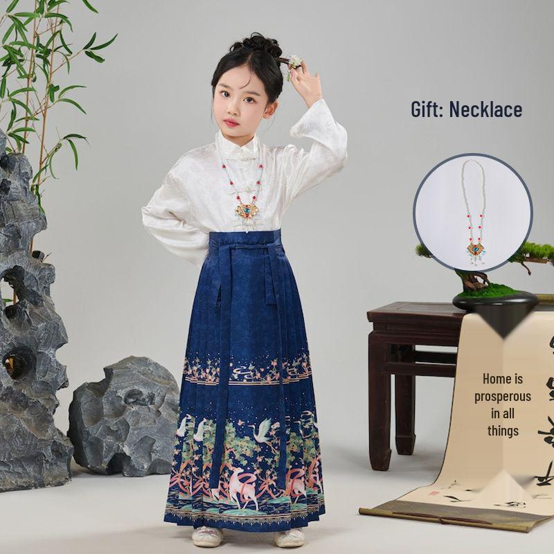 Ma Mian Skirt: New Chinese Style Hanfu Choir & Performance Costume for Girls