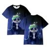 Men's 3D Printed T-Shirt Panda Pattern Print Short Sleeve O-Neck Pullover Casual Top