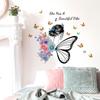 Various Kameng Fairy Flowers Butterfly Wall Stickers Living Room Bedroom Children's Room Wholesale Self-adhesive Wall Stickers Decoration