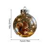 Christmas Decoration Small Model Playful Animal Decoration Ball Transparent Hanging Christmas Ball Xmas Tree Pendant