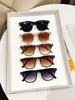 5Pcs Fashionable Round Frame Glasses Set, Lightweight and Portable, Suitable for Long-Term Wear, Stylish Outfit, Holiday Gift