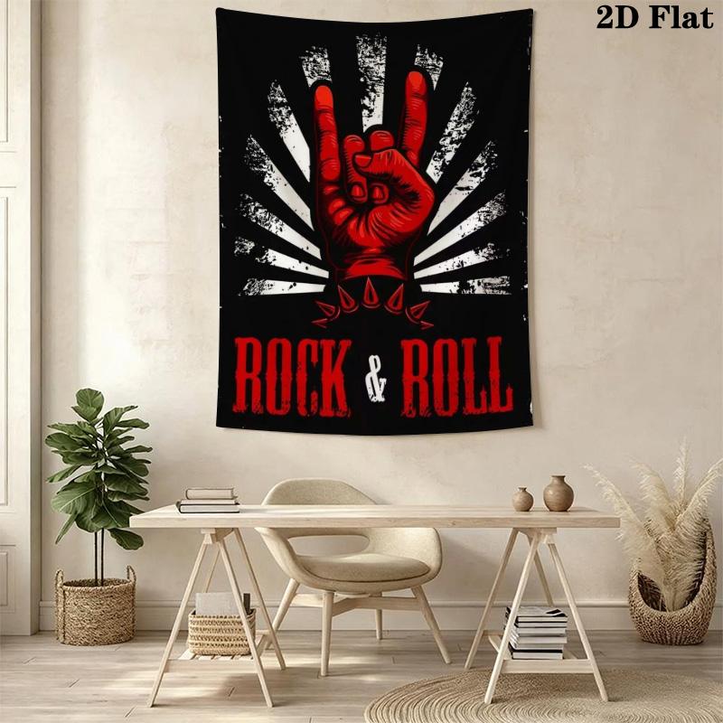 Retro rock & roll Pattern Home Decor Tapestry, Wall Hanging, Decorative RV Wall Cloth.ZGT0914206