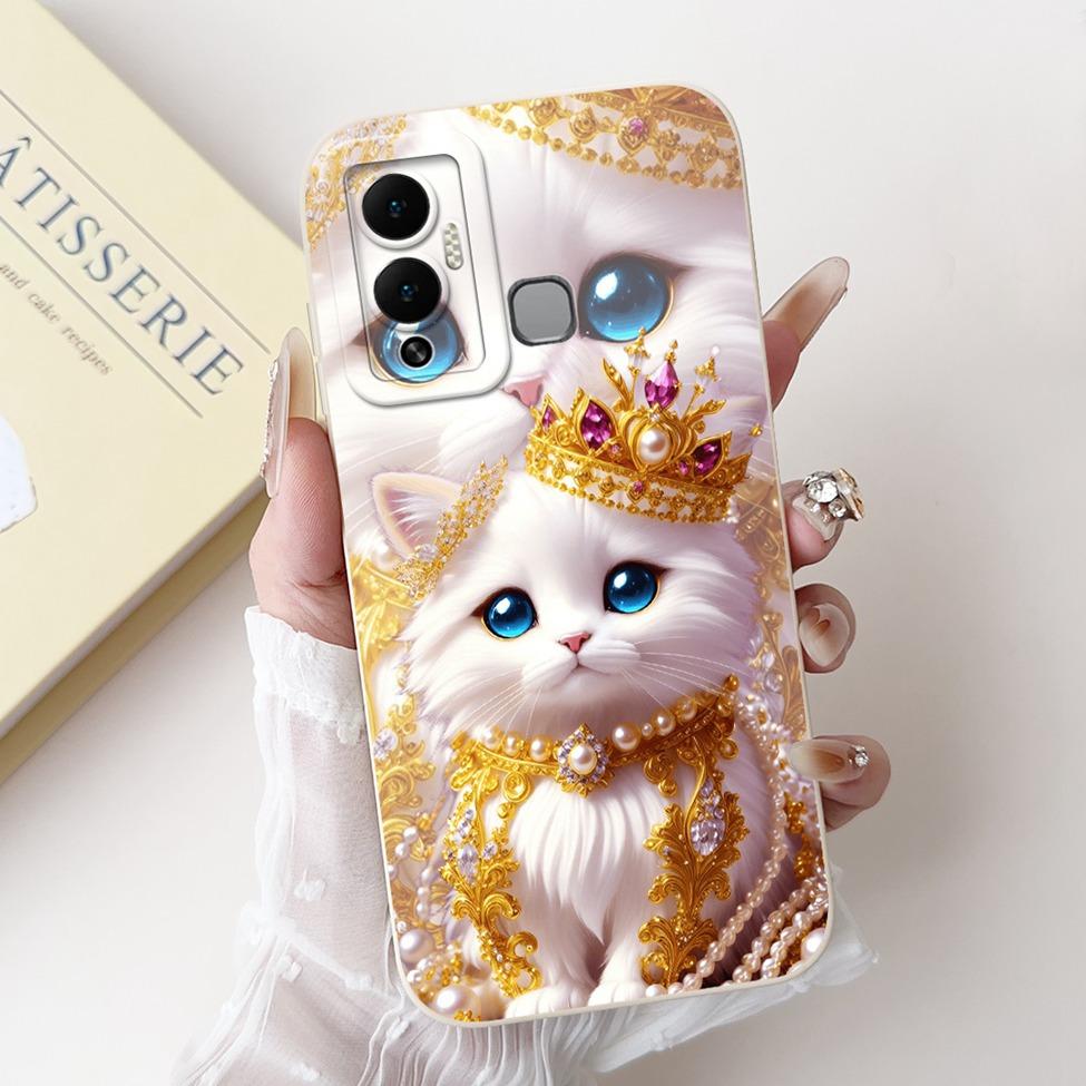 For Infinix Hot 12 Play Case Silicone Cute Fashion Butterfly Love Painted For Cover Inifnix Hot 12 Play Phone Case X6816 X6816C